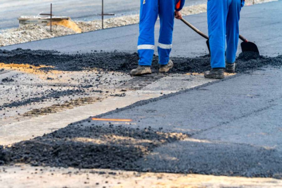 step-by-step installation process of a tar and chip driveway in hickory, nc